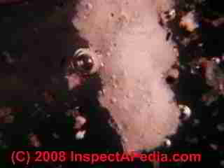 Paint lab Photograph of sample of failed paint